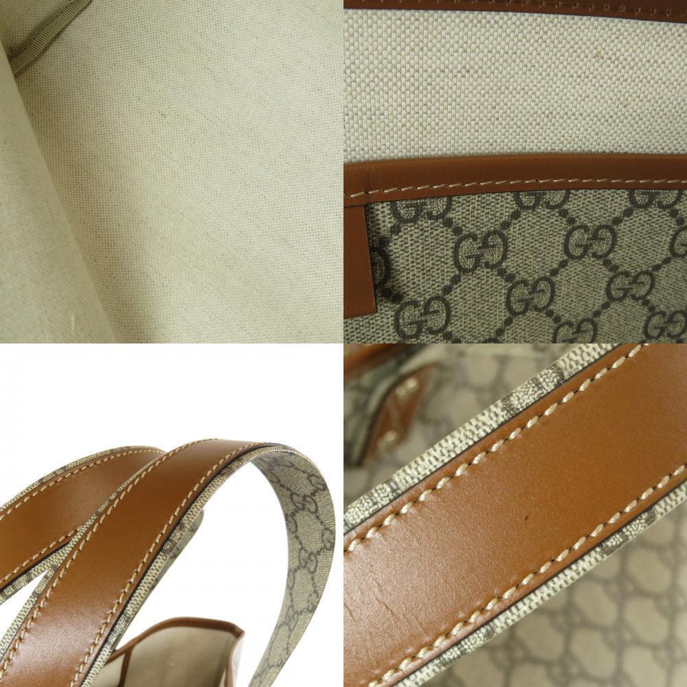Gucci GG Supreme Sherry Line Tote Bag Brown - Picture 9 of 11